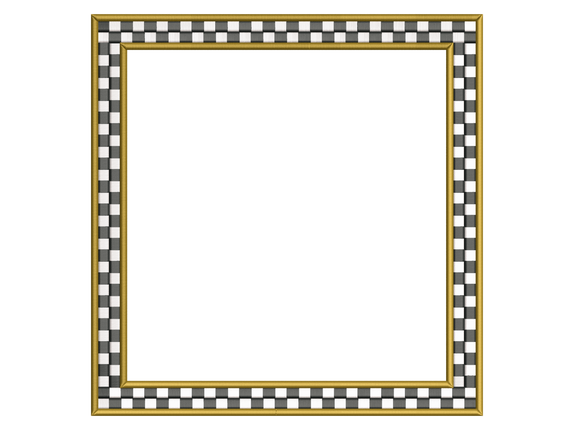 Checkered Square Placemat Embroidery