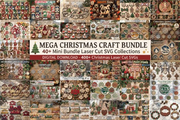 Christmas Craft Mega Bundle - 40+ Bundle laser cut file