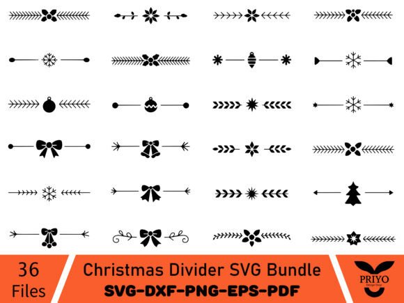 Christmas Divider SVG Bundle