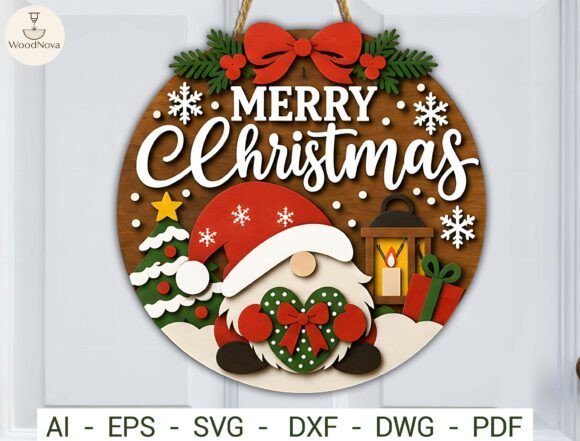 Christmas Door Hanger SVG
