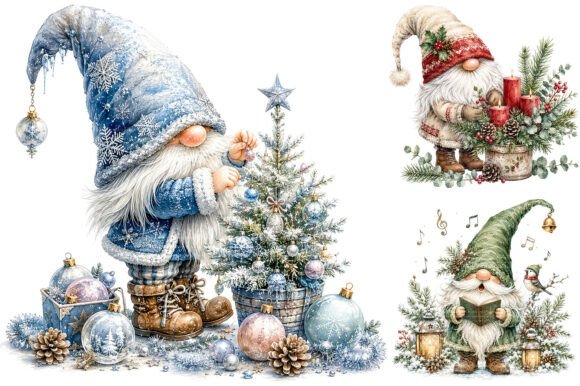 Christmas Gnome Clipart Bundle