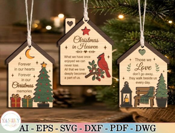 Christmas Memorial Ornament SVG Bundle