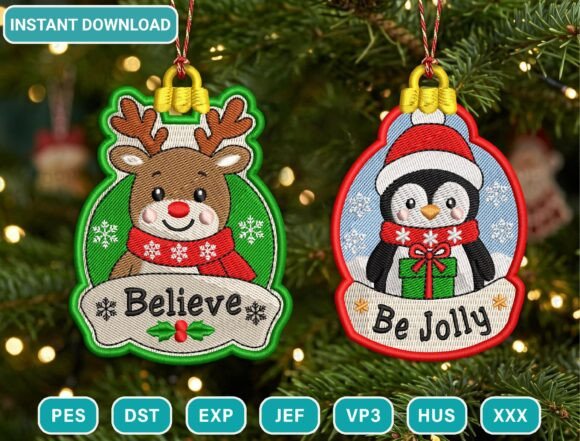 Christmas Ornament Embroidery Design