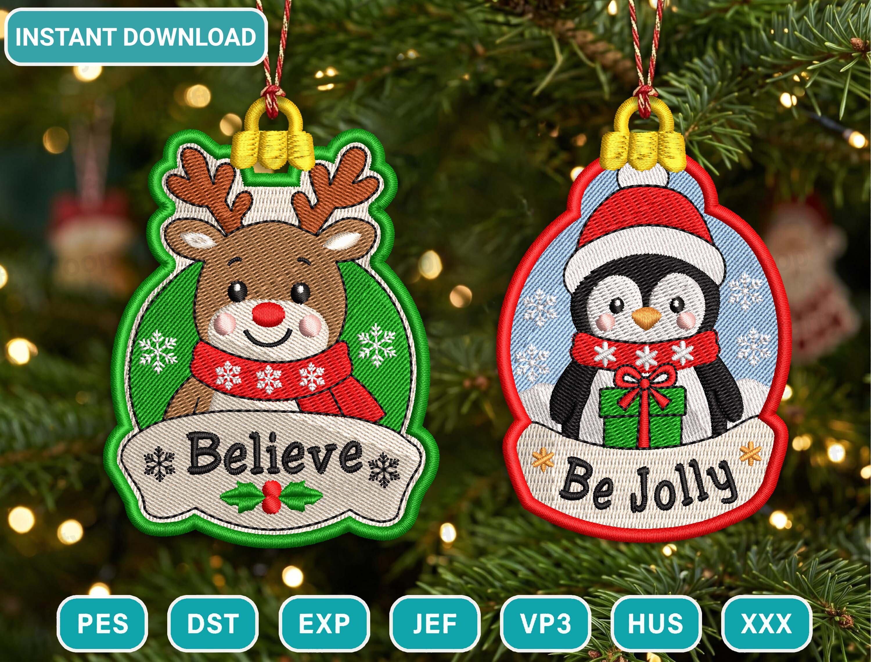 Christmas Ornament Embroidery Design