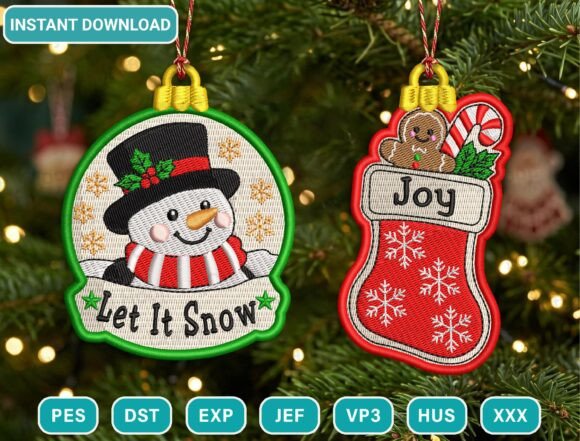 Christmas Ornament Embroidery Design