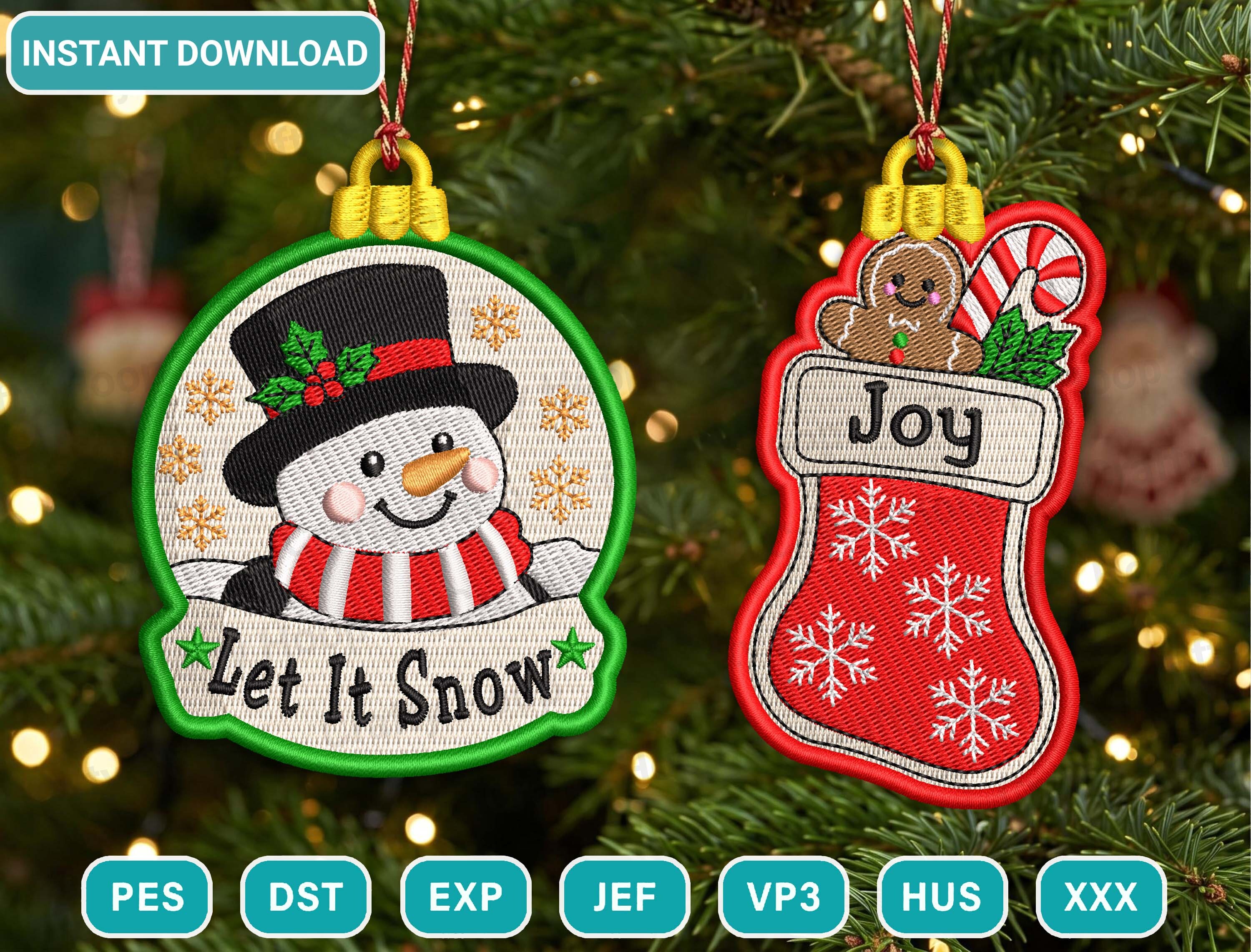 Christmas Ornament Embroidery Design