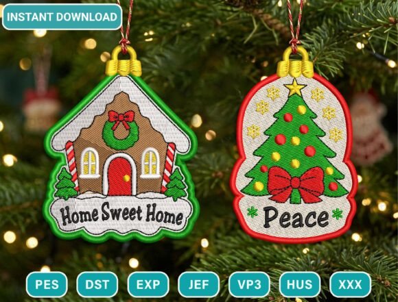 Christmas Ornament Embroidery Design