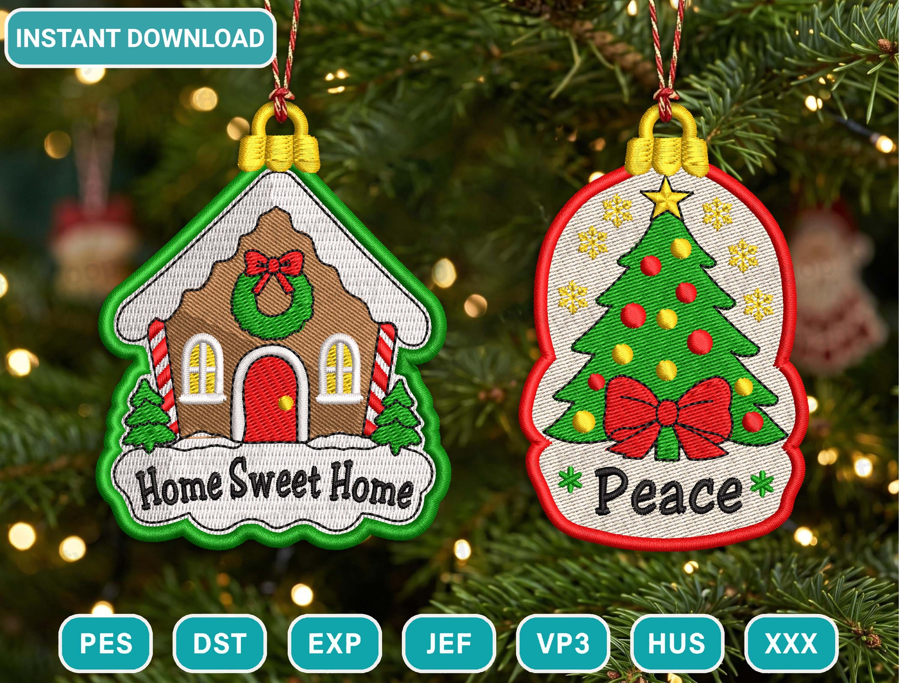 Christmas Ornament Embroidery Design