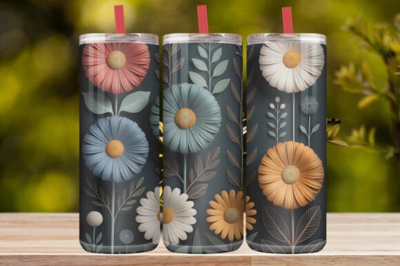Colorful Floral Tumbler Wrap