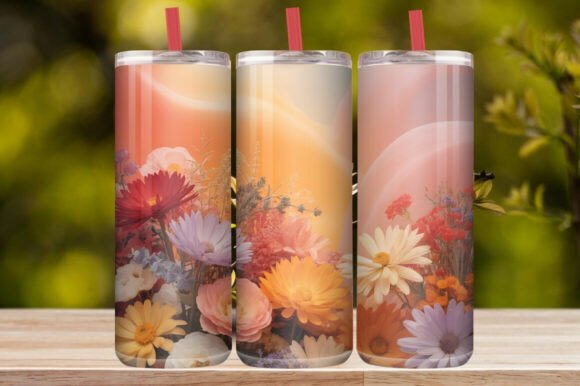 Colorful Floral Tumbler Wrap