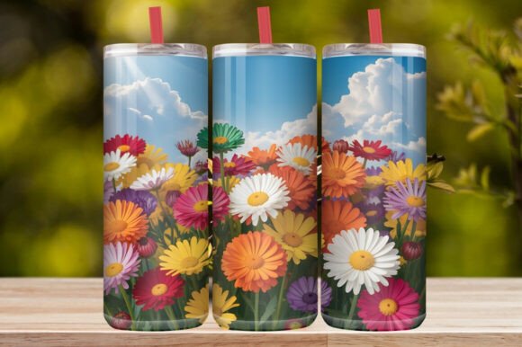 Colorful Wildflower Tumbler Wrap