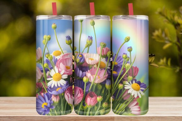 Colorful Wildflower Tumbler Wrap