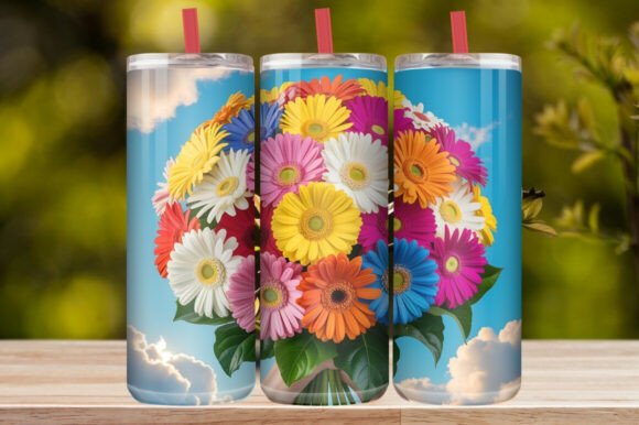 Colorful Wildflower Tumbler Wrap