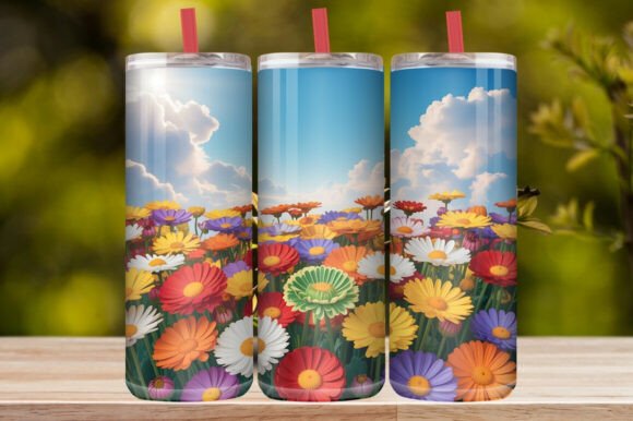 Colorful Wildflower Tumbler Wrap