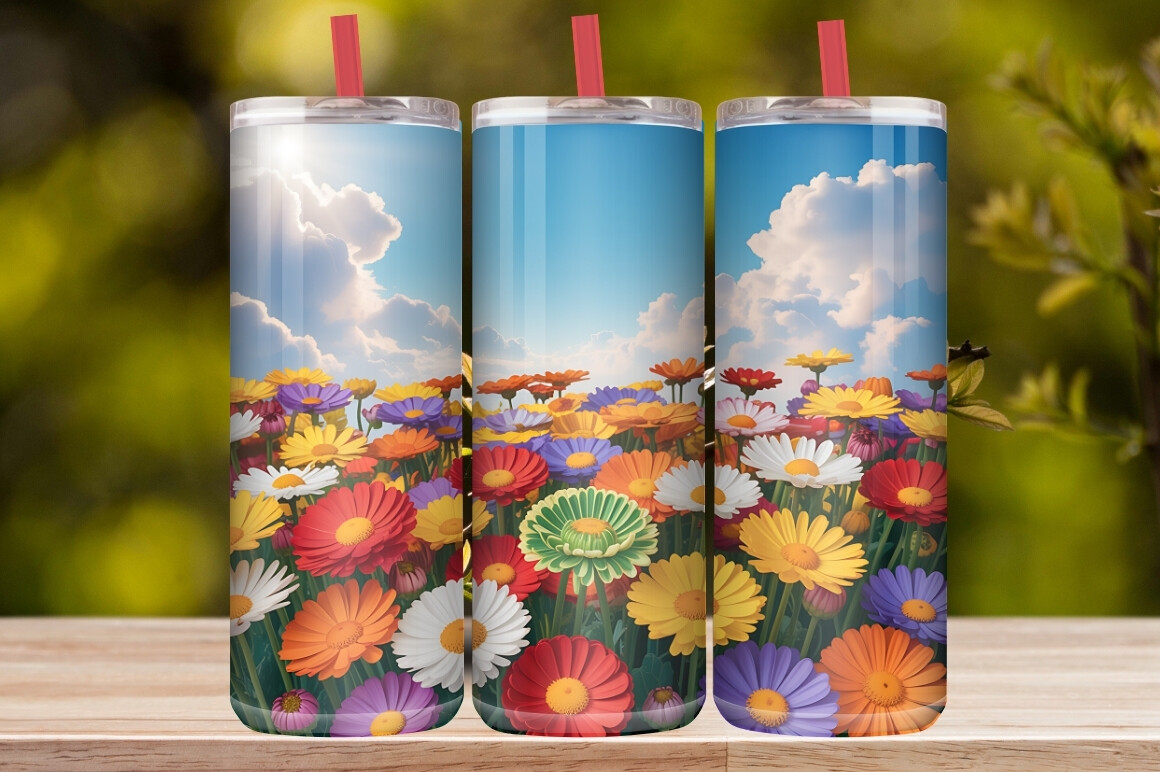 Colorful Wildflower Tumbler Wrap