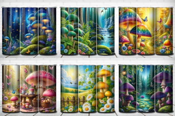Cottagecore Mushrooms Tumbler Pack 6-in