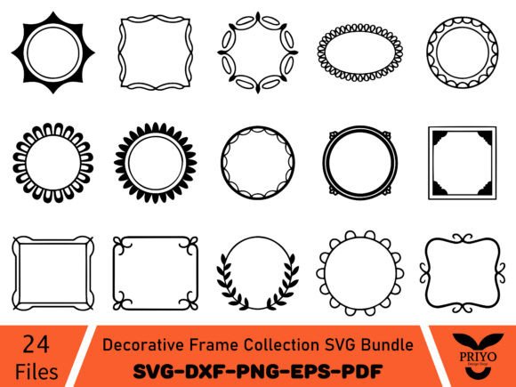 Decorative Frame Collection SVG Bundle