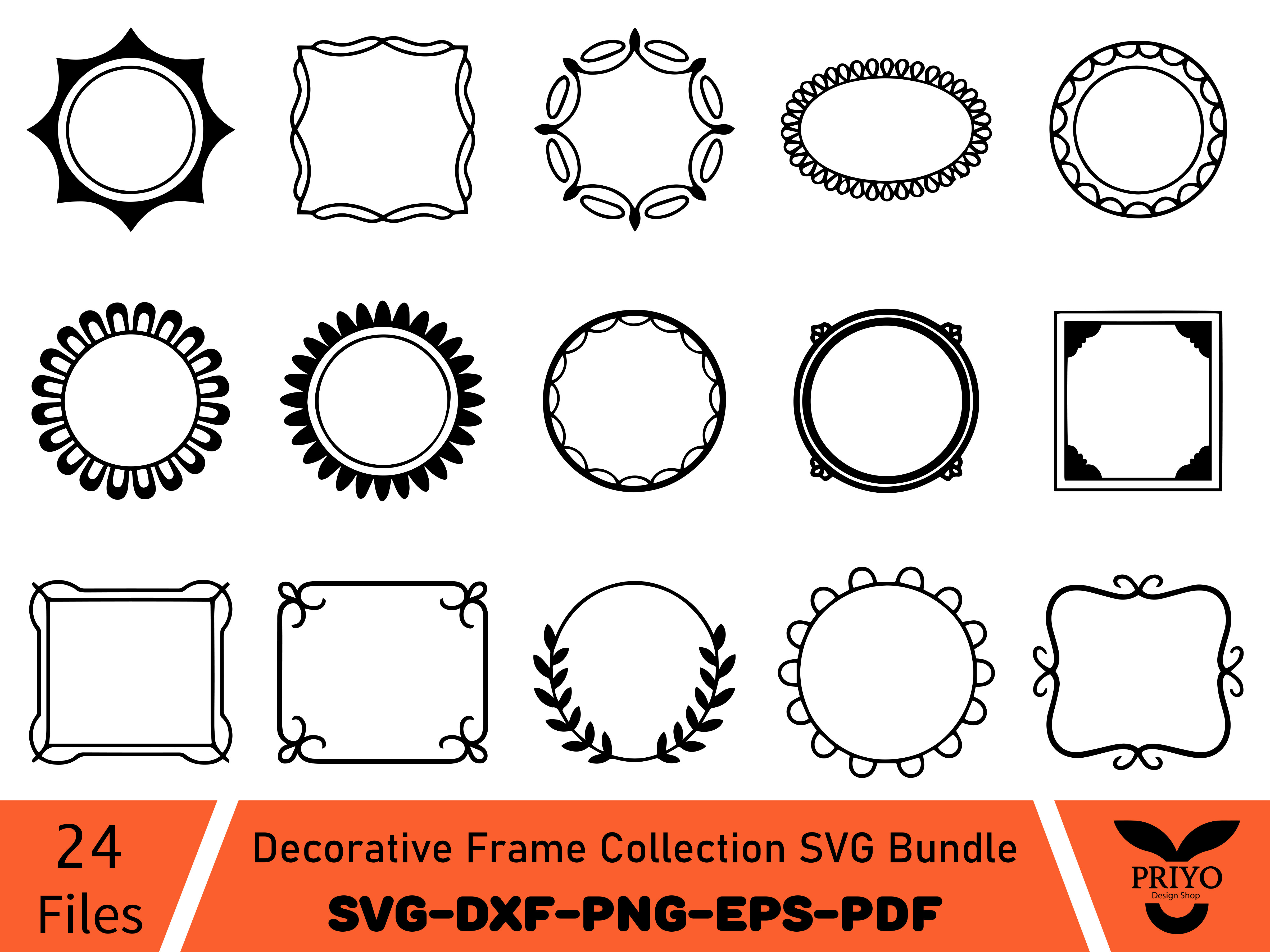 Decorative Frame Collection SVG Bundle