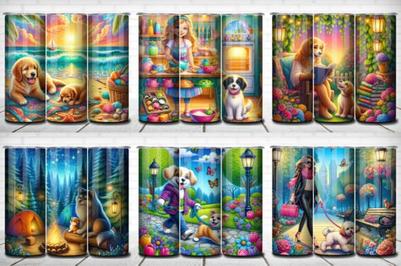 Dog Mom Tumbler Wrap Pack 6-in-1