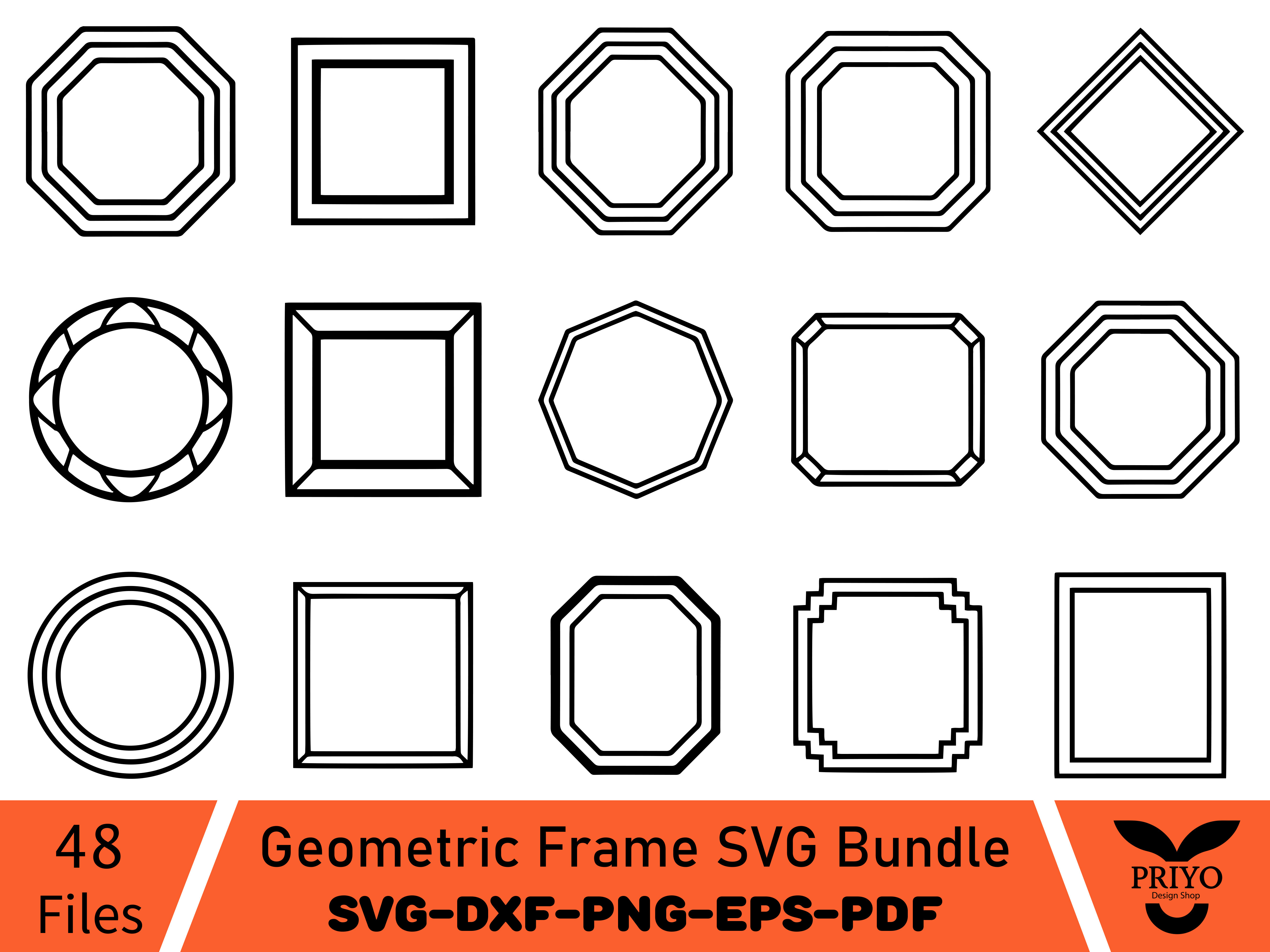 Geometric Frame SVG Bundle