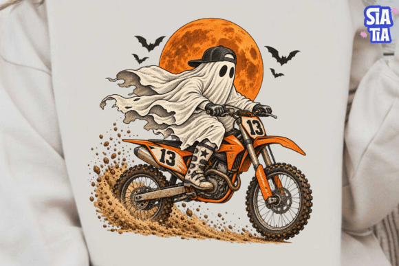 Ghost Rider Dirt Bike PNG Sublimation