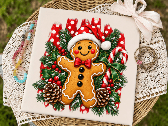 Gingerbread Man Christmas PNG Sublimatio