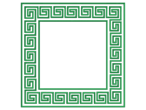 Greek Key Square Napkin Embroidery