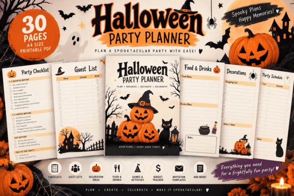 Halloween Party Planner Printable PDF