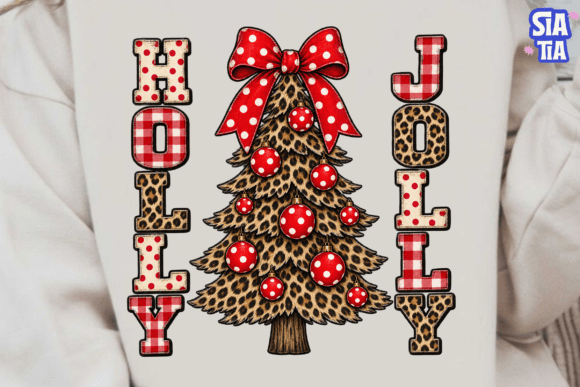 HoliJOY Leopard Christmas Tree PNG Subli