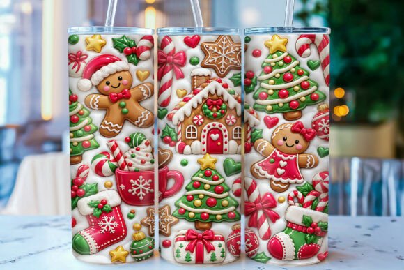 Inflated Christmas Gingerbread Tumbler