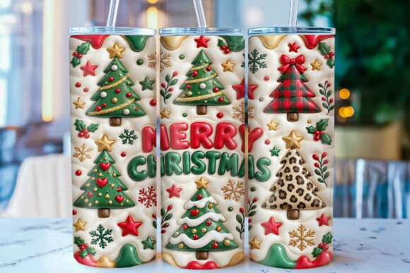 Inflated Merry Christmas Tumbler Wrap