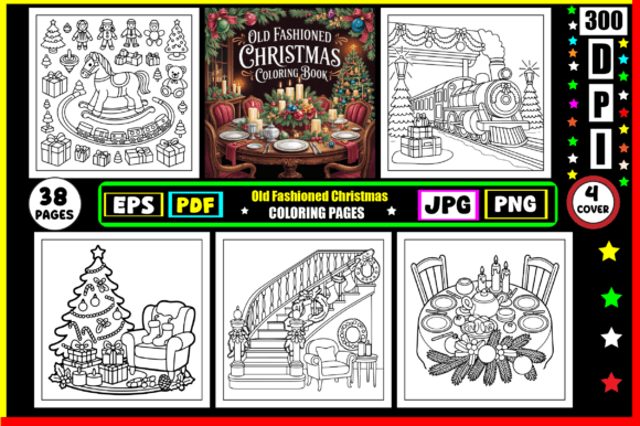 Old Fashioned Christmas Coloring Pages