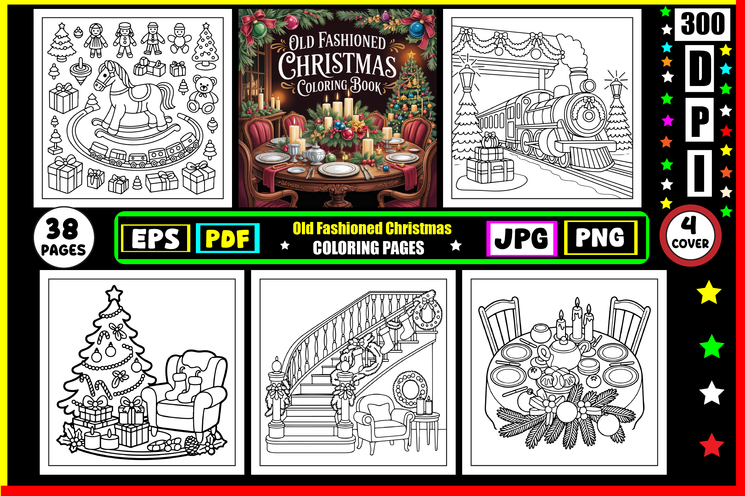 Old Fashioned Christmas Coloring Pages