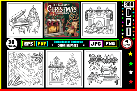 Old Fashioned Christmas Coloring Pages