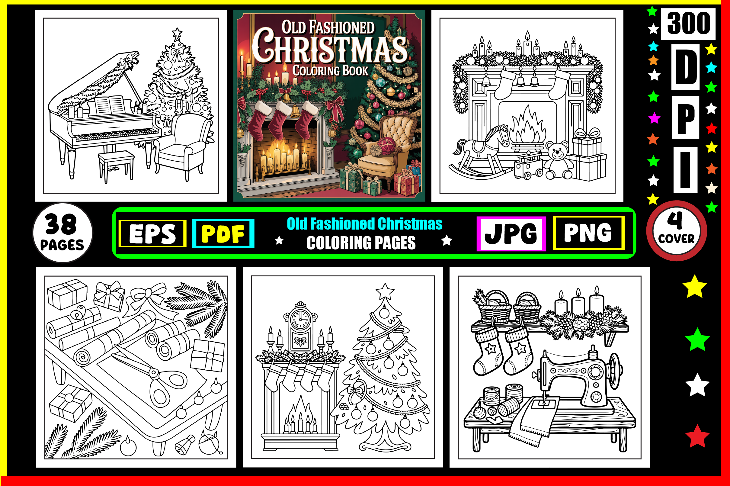 Old Fashioned Christmas Coloring Pages