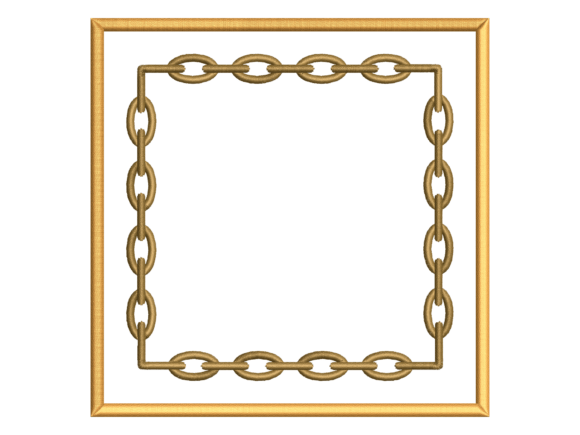 Oval Link Napkin Embroidery Motif
