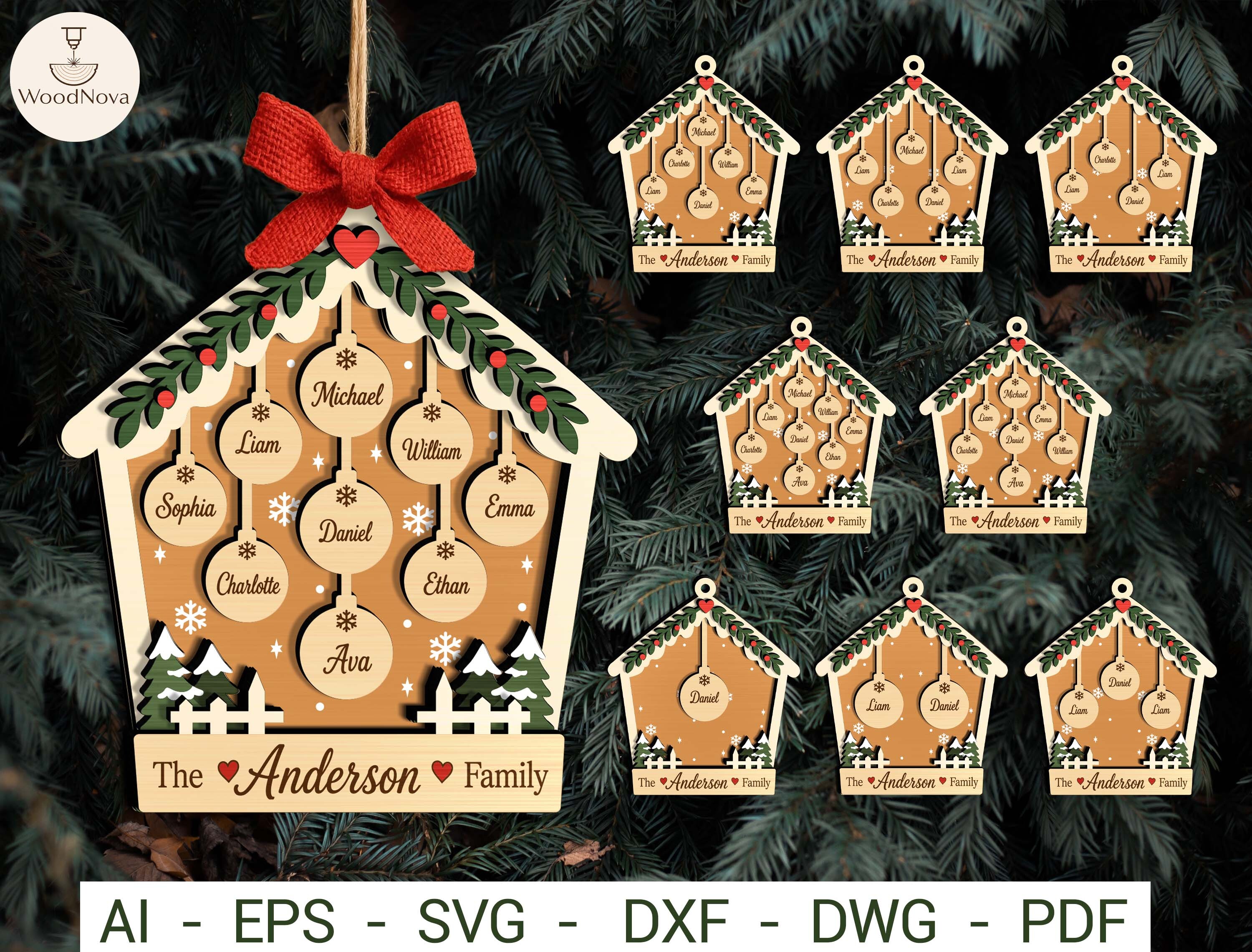 Personalized Christmas Ornament SVG