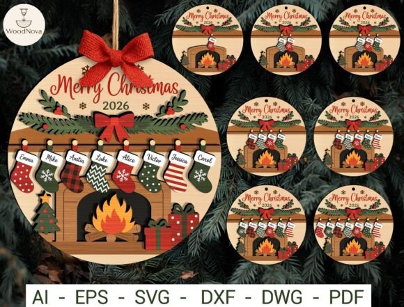 Personalized Christmas Ornament SVG
