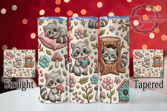 Puffy Baby Raccoon 20oz Tumbler