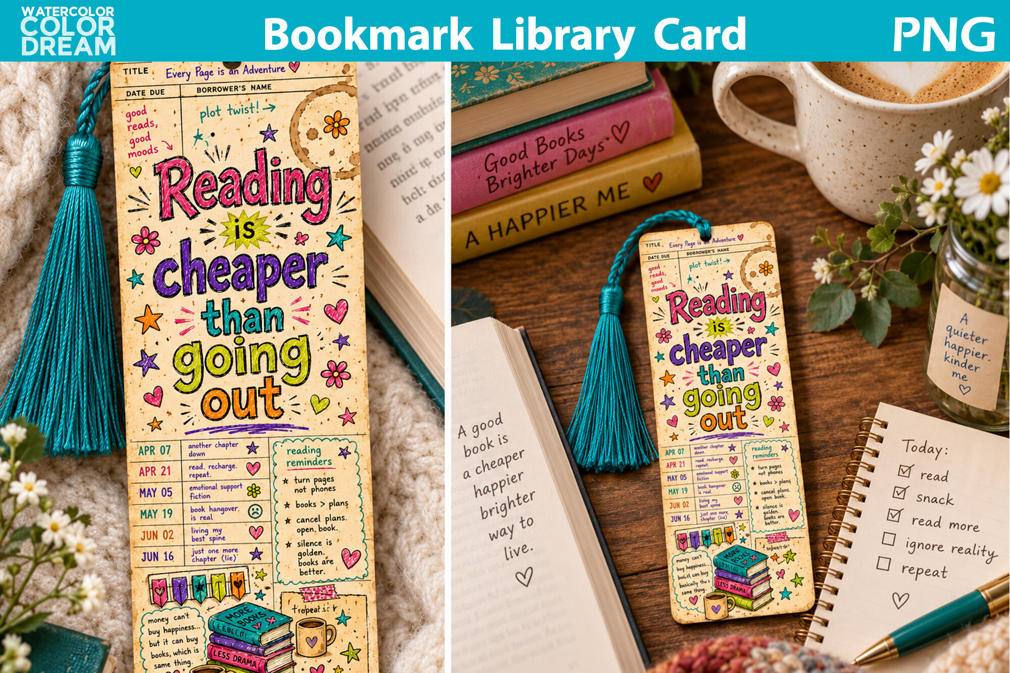 Reading is Cheaper Bookmark