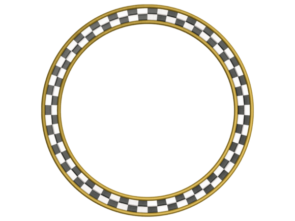 Round Checkerboard Placemat Design