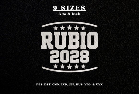 Rubio 2028 Embroidery Design Marco Rub