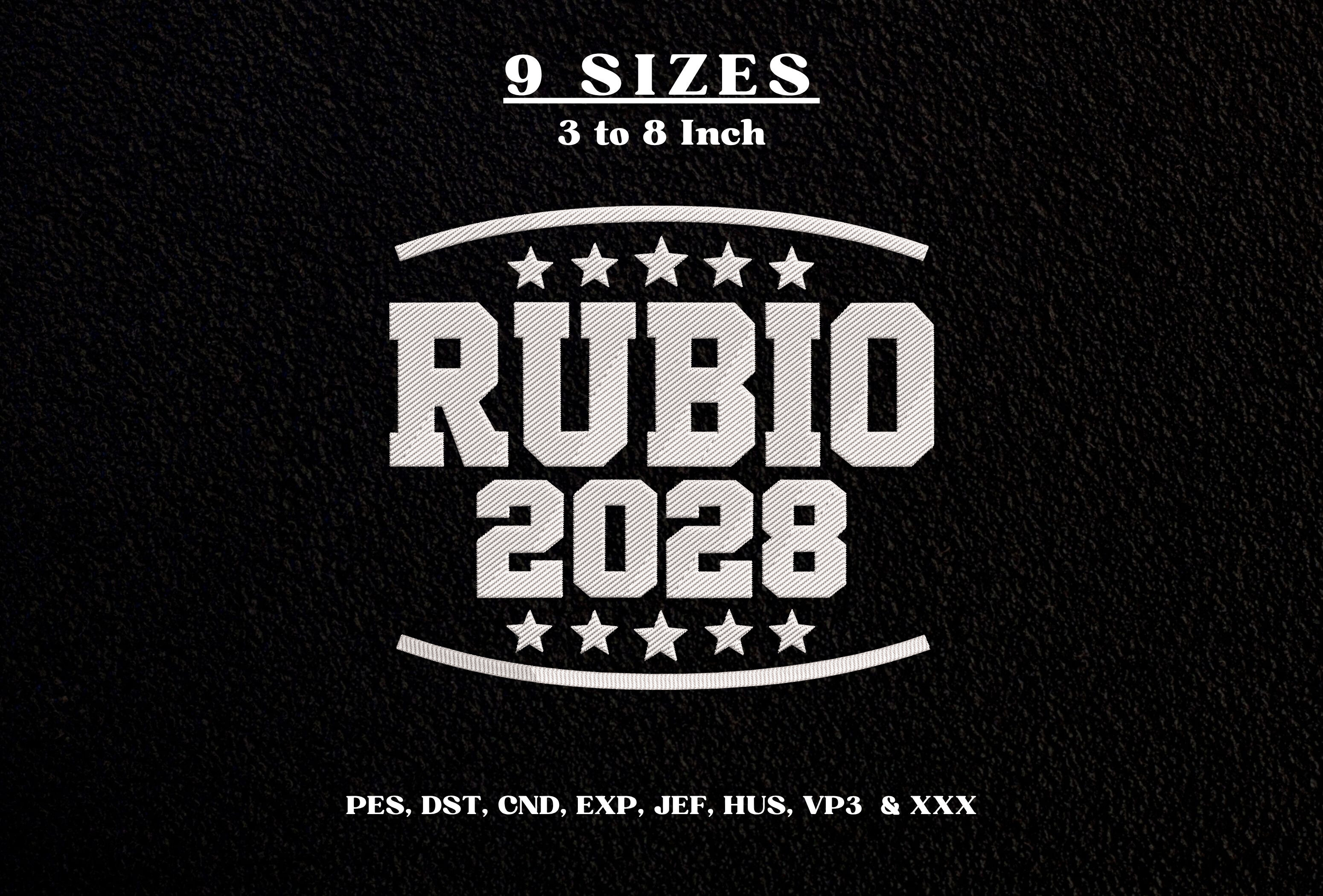 Rubio 2028 Embroidery Design Marco Rub