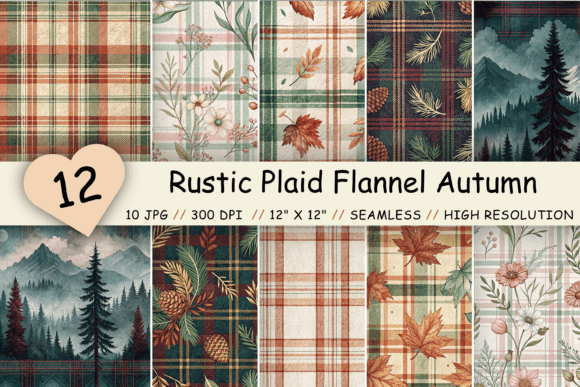 Rustic Plaid Flannel Autumn Pattern Pack