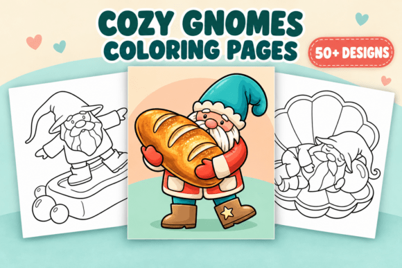 Snug Gnomes Coloring Pages Vol. 3