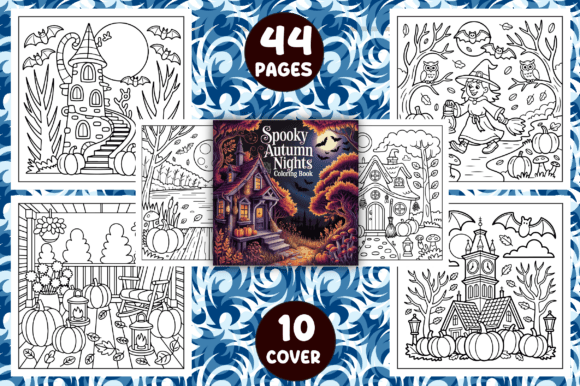 Spooky Autumn Nights Coloring Pages