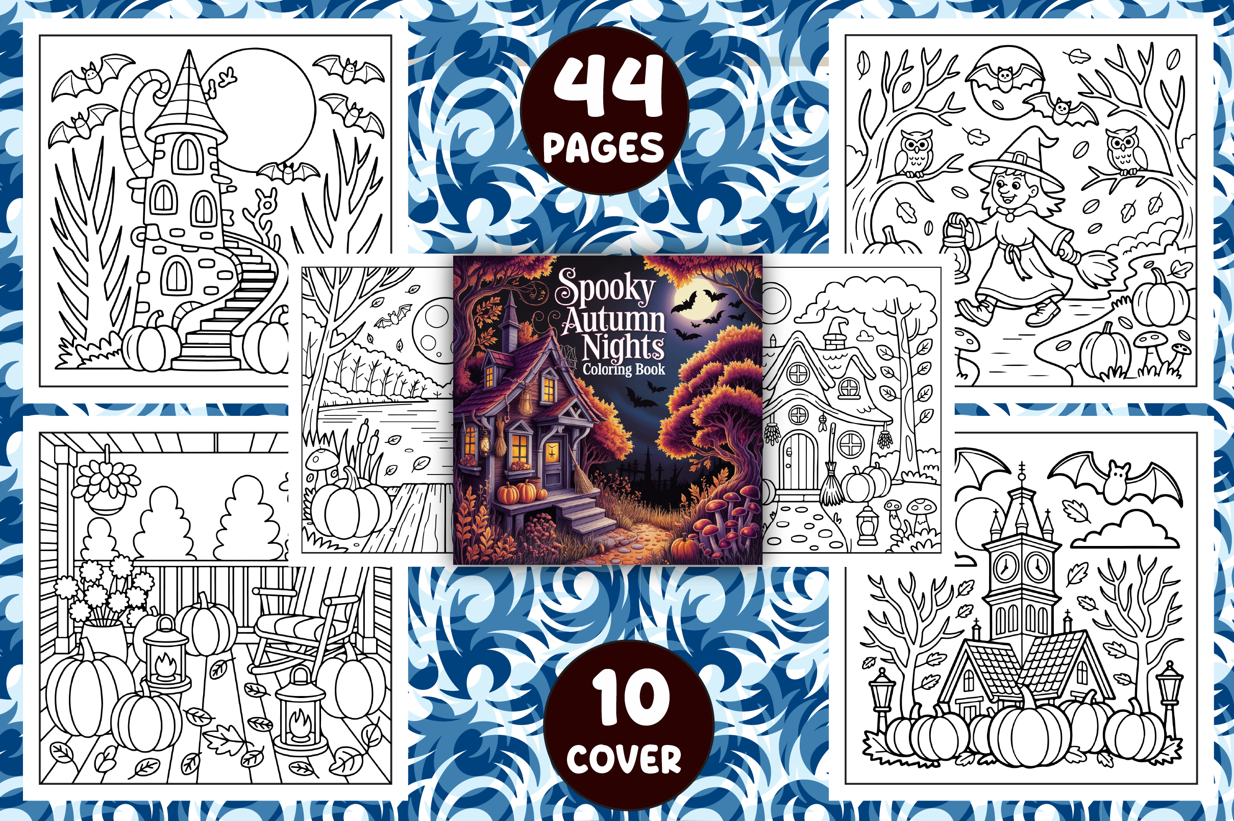Spooky Autumn Nights Coloring Pages