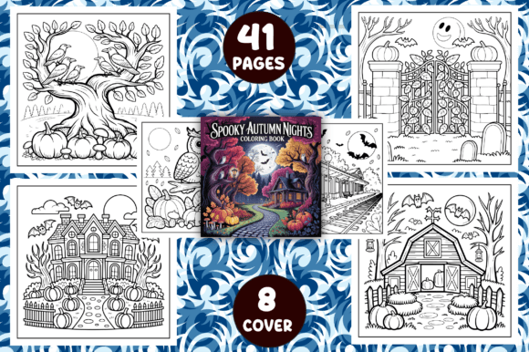 Spooky Autumn Nights Coloring Pages