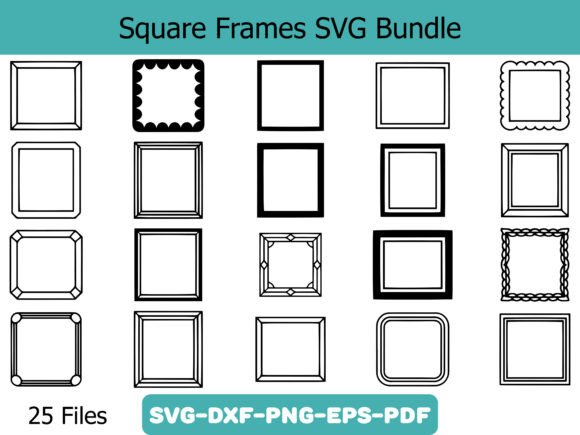 Square Frames SVG Bundle