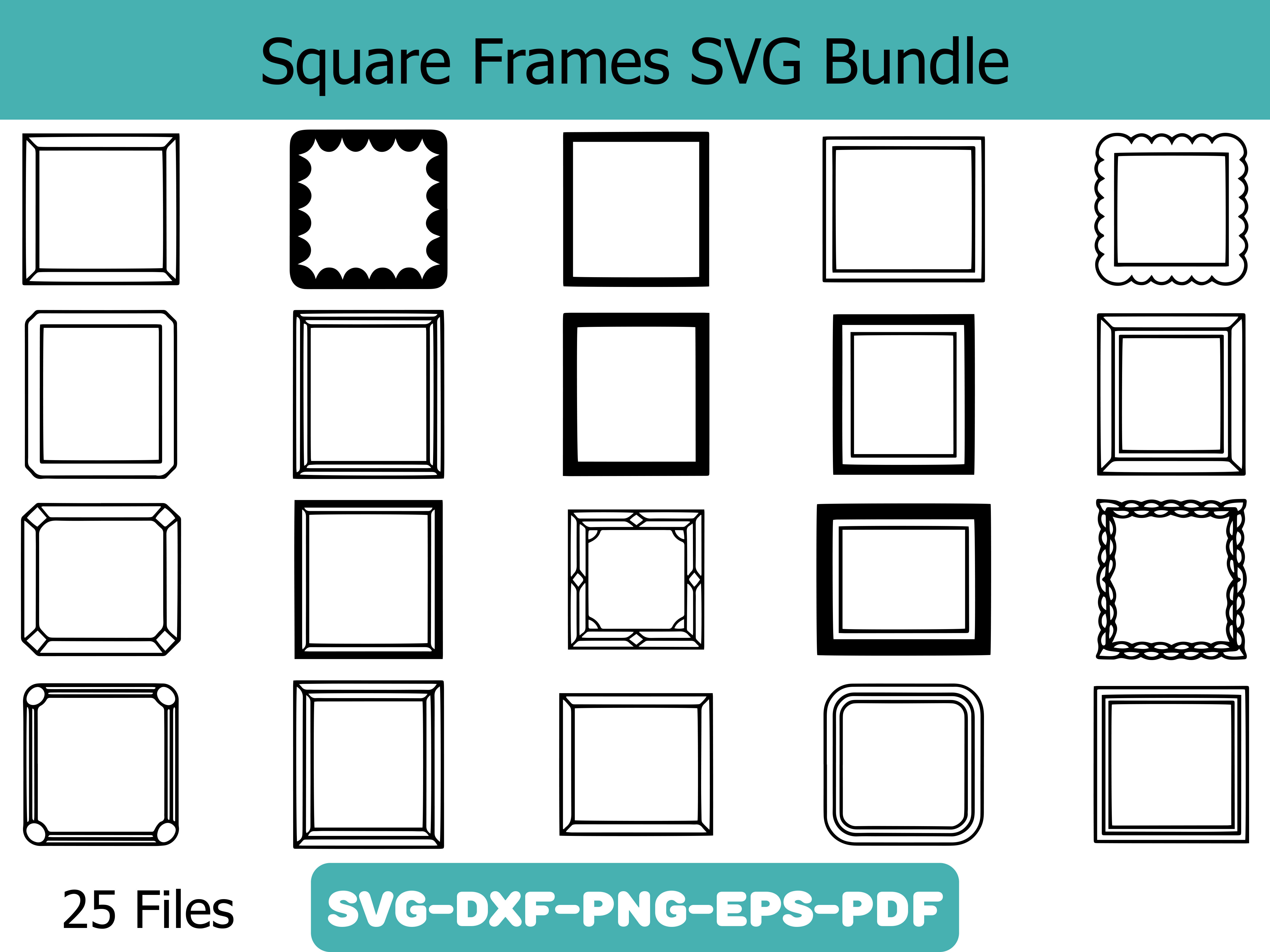 Square Frames SVG Bundle